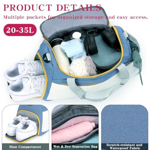 PALAY® Travel Bags for Luggage Multi Pocket Sports Duffle Women with Wet Shoe Compartment Weekender Overnight Gym 2PCS PALAY® Travel Bags for Luggage Multi Pocket Sports Duffle Women with Wet Shoe Compartment Weekender Overnight Gym 2PCS